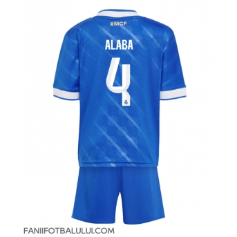 Real Madrid David Alaba #4 Echipament de Fotbal Replică 2025-26 Copii Treilea (+ Șorturi)